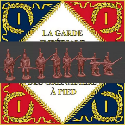 28mm Napoleonic French Light Infantry Elites high uniform skirmishing1808-12 by MC Miniatures
