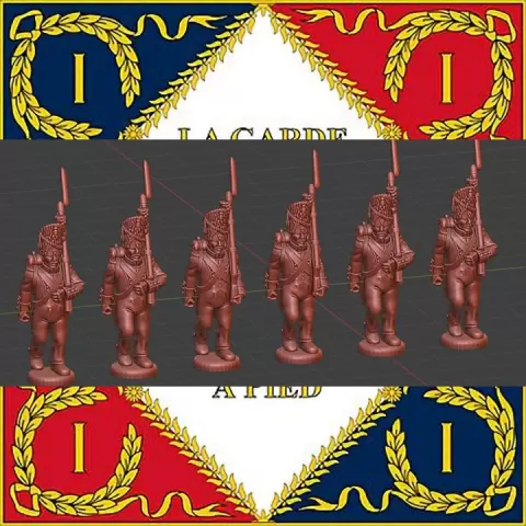 28mm Napoleonic French Line Infantry Grenadiers campaign dress 1800-12 by MC Miniatures