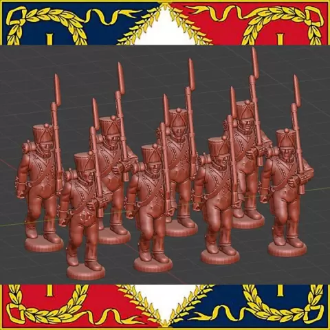 28mm Napoleonic French Line Infantry campaign dress shako cover 1808-12 by MC Miniatures