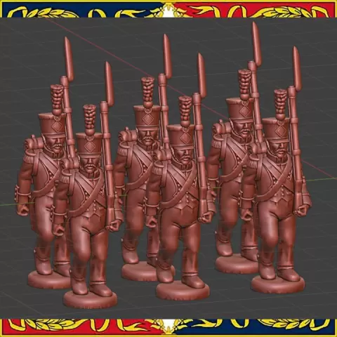 28mm Napoleonic French Line Infantry campaign dress Elites 1808-12 by MC Miniatures