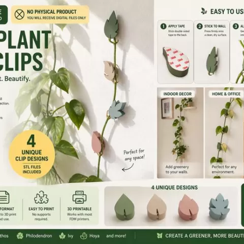 Climbing Plant Wall Clips | Leaf Vine Support