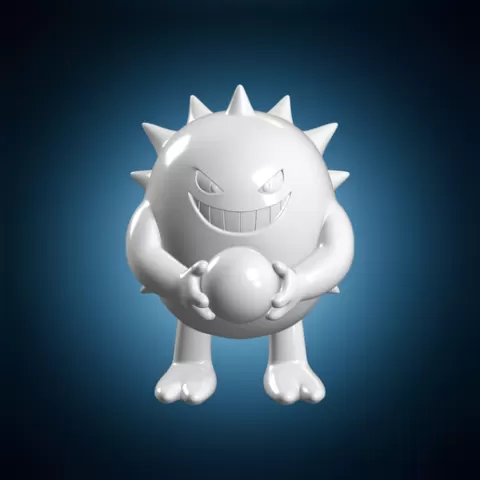 Gengar Holding Ball 3D Print Model