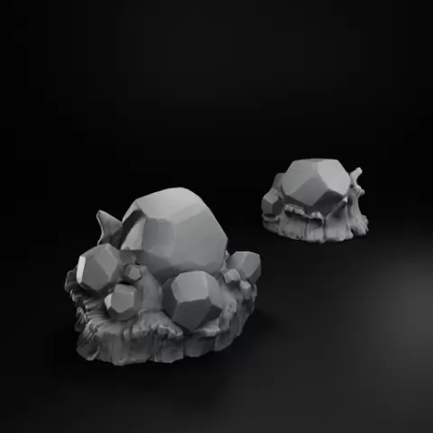 Geometric Crystal Clusters - Mana Node Scatter