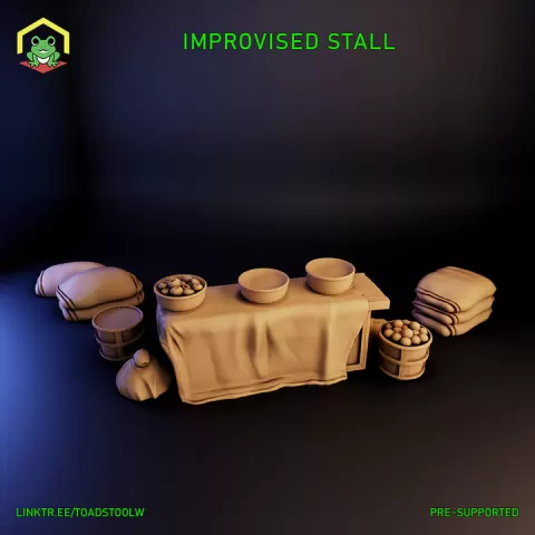 Improvised Stall + objects by The Toadstool Weaver