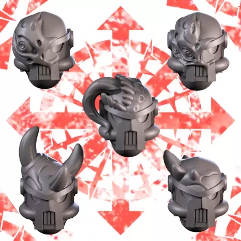 Chaos heads by Sergeant Hammer