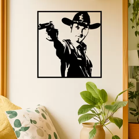 The Walking Dead's Rick Grimes The Walking Deads Rick Grimes Carol Peletier Wall Art Framed