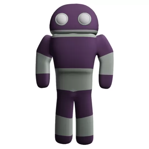 Purple Android Bot Figure