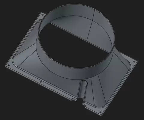 Whirlpool PACF212HP intake adapter & exhaust brackets (parametric, PETG)