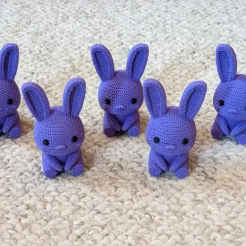 Crochet Bunny Figurine – Faux Amigurumi Rabbit by yassine reyan
