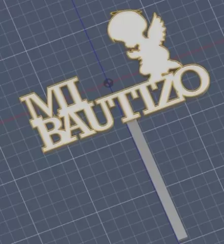 Topper de bautizo para torta