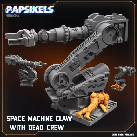 SPACE MACHINE CLAW WITH DEAD CREW by PAPSIKELS MINIATURES