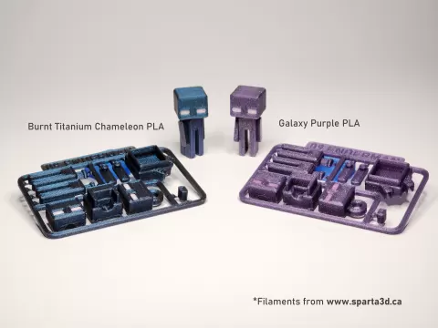 Minecraft-inspired Enderman Mini Figure Kit Card/ Keychain