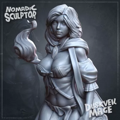 Duskveil Mage by Nomadic Sculptor