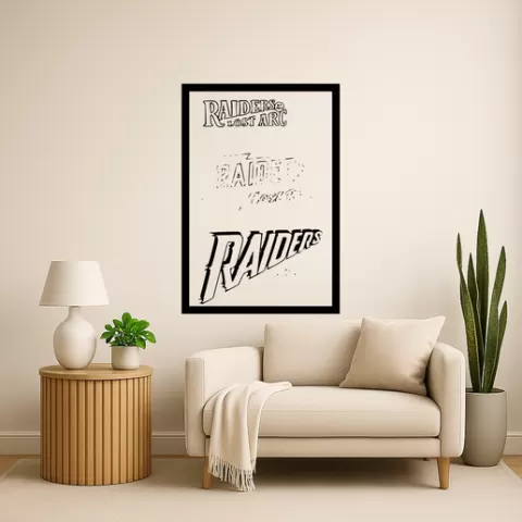 Indiana Jones Indiana Jones Raiders Of The Lost Ark Map Wall Art Framed