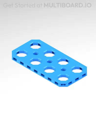 2x4 MU - Mid Hole, Small Thread MU - MultiBoard Plate
