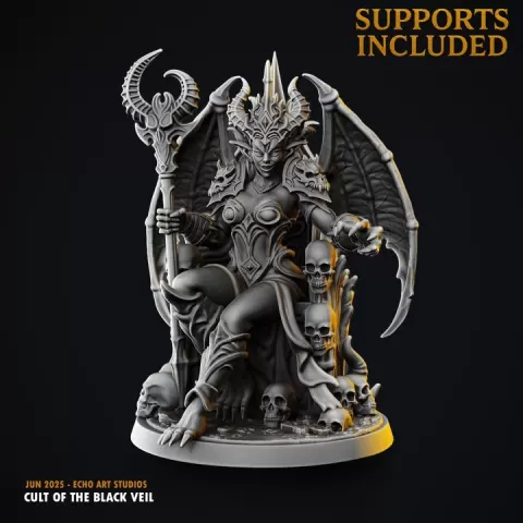 Lilith, Queen of the Black Veil - Echo Art - Cult Of The Black Veil by Echo Art Studios