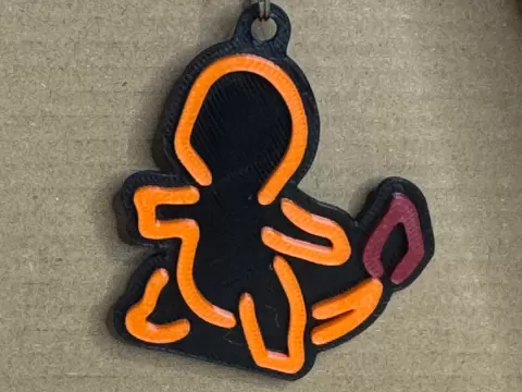 Charmander Neon Sign Inspired Pokémon Keychains