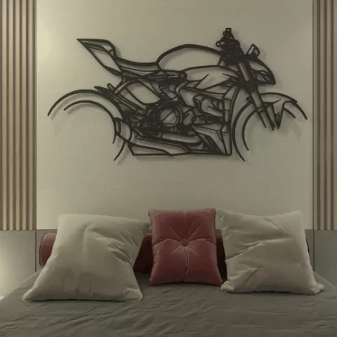 Ducati Streetfighter V2 Silhouette - Italian Naked Bike Wall Art - 3D & Vector Design OBJ + DWG