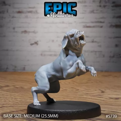 Mastiff War Dog Attack / Hunter Hound / War Animal / Siege Servant / Weredog Creature / Were Canine / Dogfolk by Epic-Miniatures