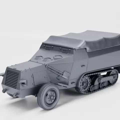 Half-track SPW S307(f) - Ammo carrier (Germany+France, WW2) by Wargame3d