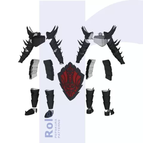 Naofumi Cursed Armor Cosplay Pepakura Template – Rising of the Shield Hero EVA Foam Pattern