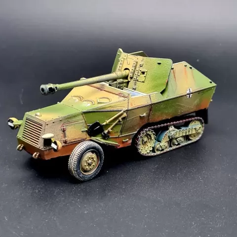 Half-track S307(f) with 75mm PaK40 (Germany+France, WW2) by Wargame3d