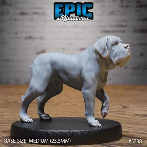 Mastiff War Dog / Hunter Hound / War Animal / Siege Servant / Weredog Creature / Were Canine / Dogfolk by Epic-Miniatures