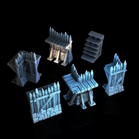 Palisade Set - Medieval Town Set by Adrian