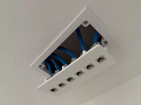 Modular RJ45 Ceiling Outlet for Drywall