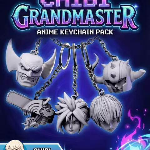 Keychain chibis head pack 3
