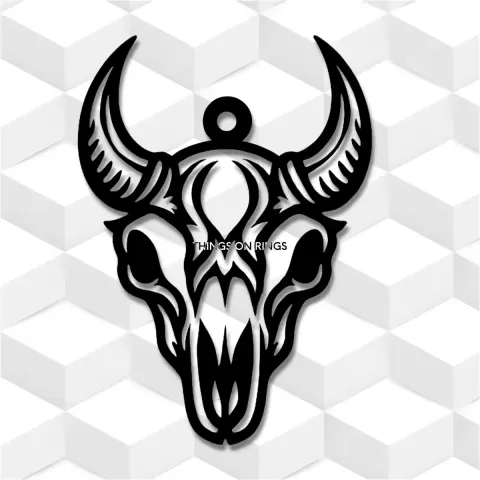 bold bull skull outline