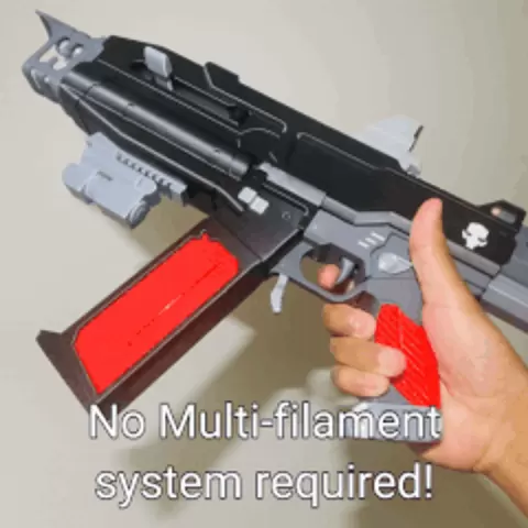 SMG 32 Reprimand Machine Gun Rifle Replica Prop Cosplay 3D print printable by Joshua Elias