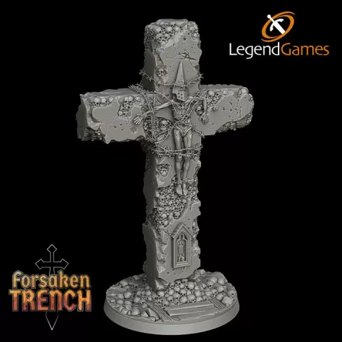 LegendGames Trench Crusade Pain of Penitence Skull Cross battlefield terrain accessory by Legend Games
