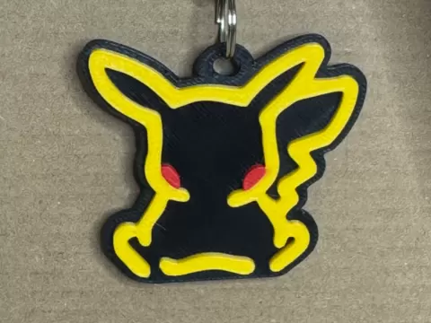 Pikachu Neon Sign inspired keychain
