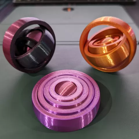 Spinny rotating rings fidget toy