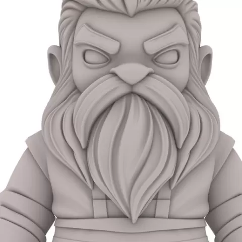 Dwarf Warrior Character Chibi