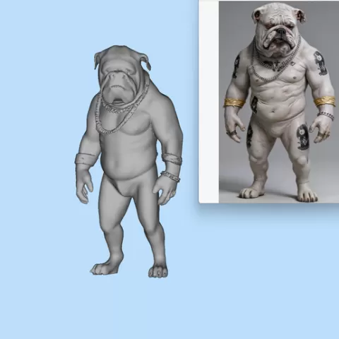 405, 1:64 Scale Model Figure = Pug (Humanoid)