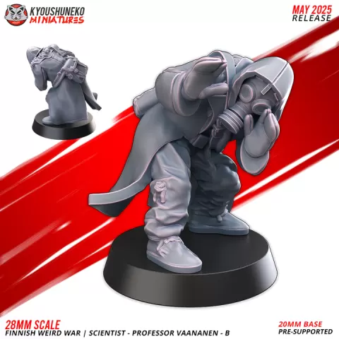 Scientist | Professor Vaananen - B | Finnish Weird War ww2 by Kyoushuneko Miniatures