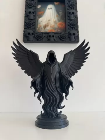 Ethereal Angel of Death Figure Grim Reaper Gothic Decor Fantasy Miniature