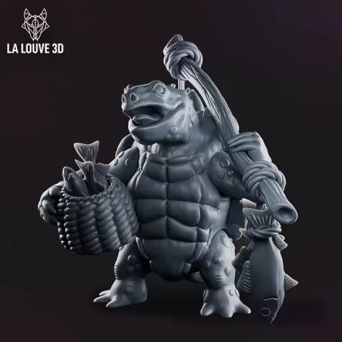 Fishing turtle by La Louve 3D