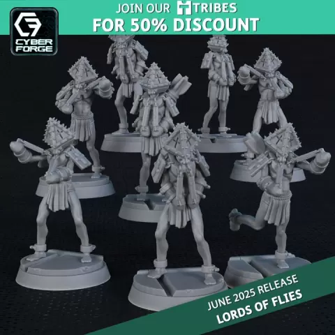 Sacrificial Captives - Lords of Flies - Cyber Forge Miniatures July 2025 by Titan Forge Miniatures