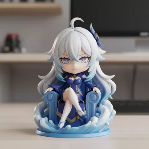 Furina — Genshin Impact anime collectible toy Cool Looking anime fan art statue anime figurine 3D Model STL File anime Ready for Your Next 3D Print Project
