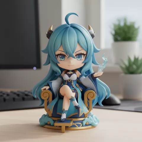 Ganyu — Genshin Impact anime stl model Creative STL anime character statue anime figurine 3D Model anime desk figure Ready for Printing