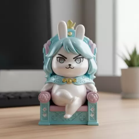 Molang — Molang anime desk figure Unique Printable anime style figurine anime figurine 3D Model STL anime mini statue Download for Creative Projects