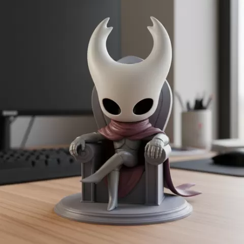 The Knight — Hollow Knight anime style figurine Smooth Printable anime collectible figure anime figurine 3D Model STL File anime chibi figurine Made for Quality 3D Printing