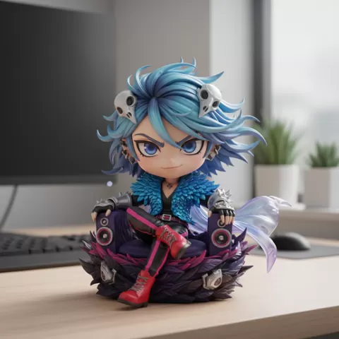 Bird Demon Hunter — K-Pop Demon Hunters anime collectible figure Stylish Printable anime character statue anime figurine 3D Model STL File anime fan art statue