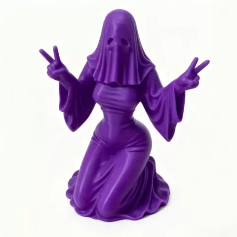 Ghost Vibration Girl Statue