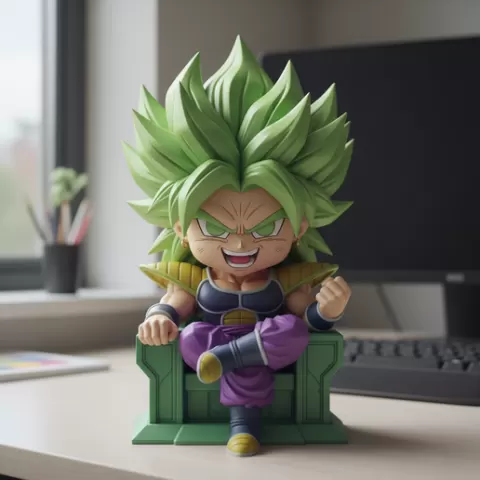 Broly (Funko Pop Style) — Dragon Ball manga character figurine Unique anime chibi figurine anime figurine 3D Model STL File anime character statue for Makers and Hobbyists