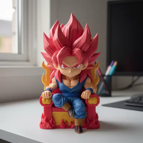 Goku SSJ4 (Funko Pop Style) — Dragon Ball GT anime stl model Unique Design anime character statue anime figurine 3D Printable Model STL anime 3d print Instant Digital Download