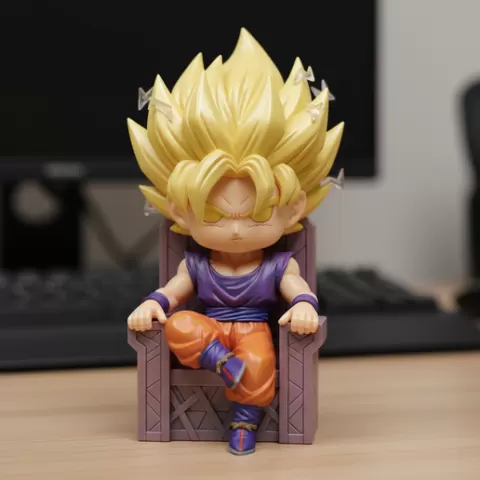 Gohan SSJ2 (Funko Pop Style) — Dragon Ball Z kawaii anime figurine Nice Printable anime desk figure anime figurine 3D Model STL anime chibi figurine Download